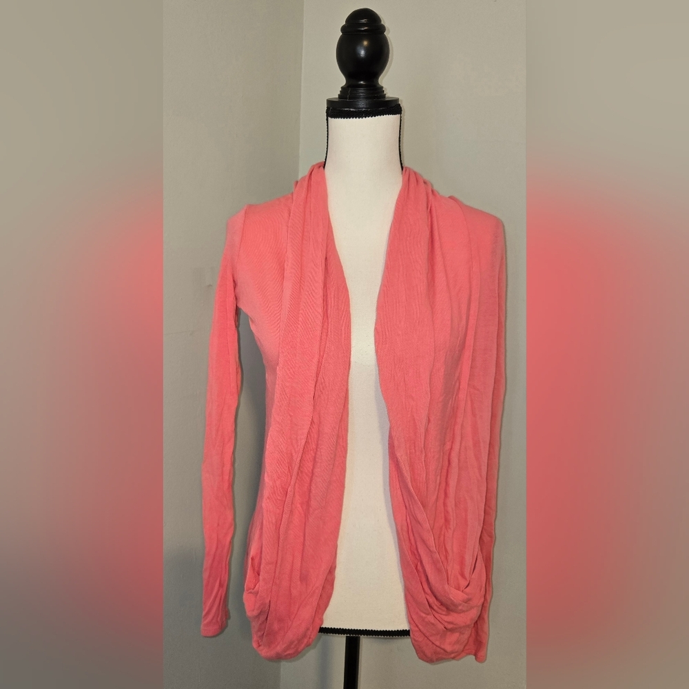 Lilly Pulitzer Coral Open Front Cardigan